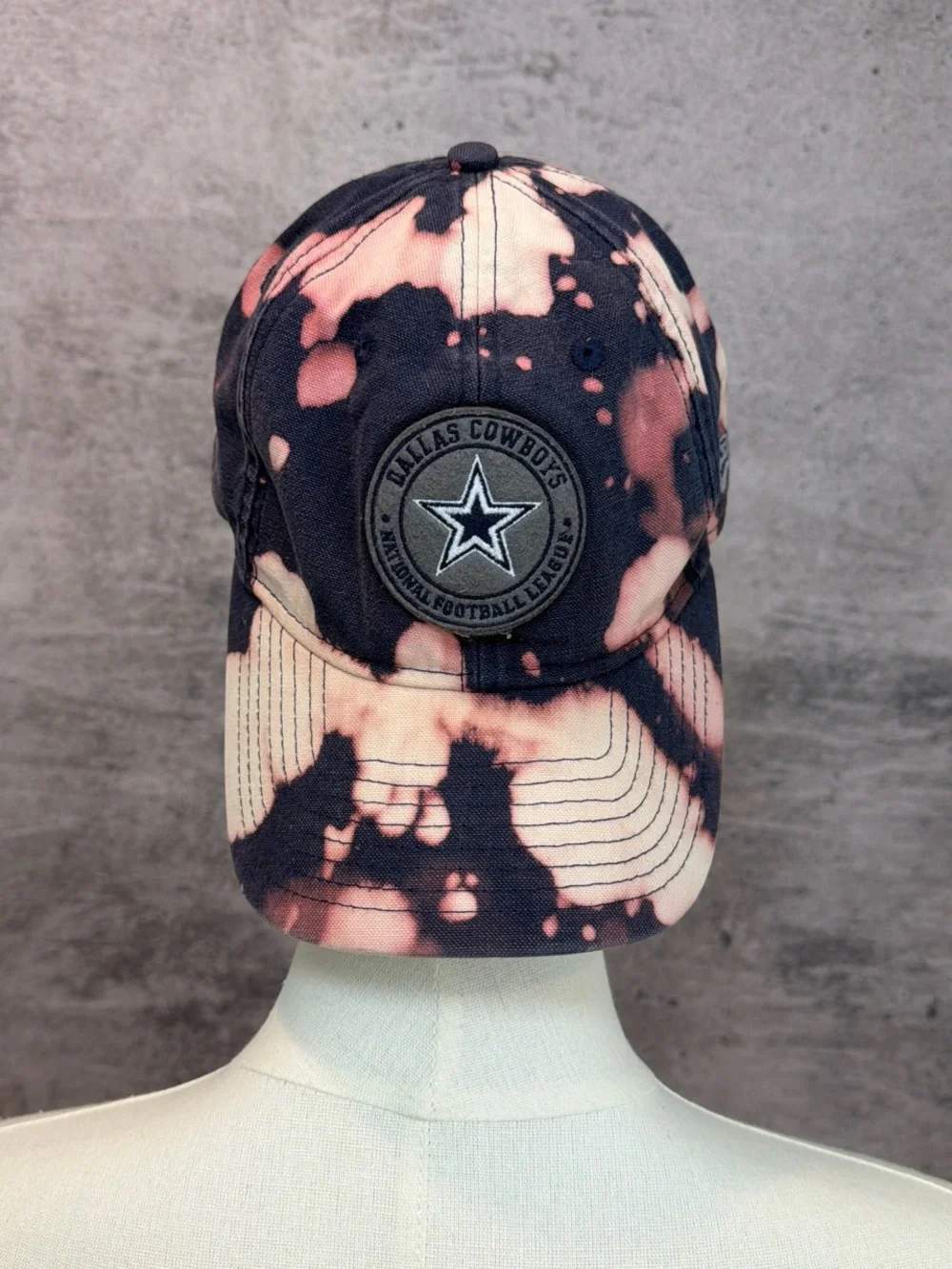 NFL Dallas Cowboys Tie-Dye Cap - Pink & navy blue